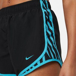 NeW!! RARE NIKE TEMPO NEON ZEBRA DRI-FIT RUNNING SHORTS L Turquoise